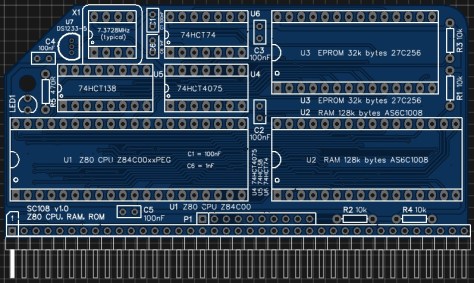 SC108 v1.0 Z80 CPU RAM ROM image top blue