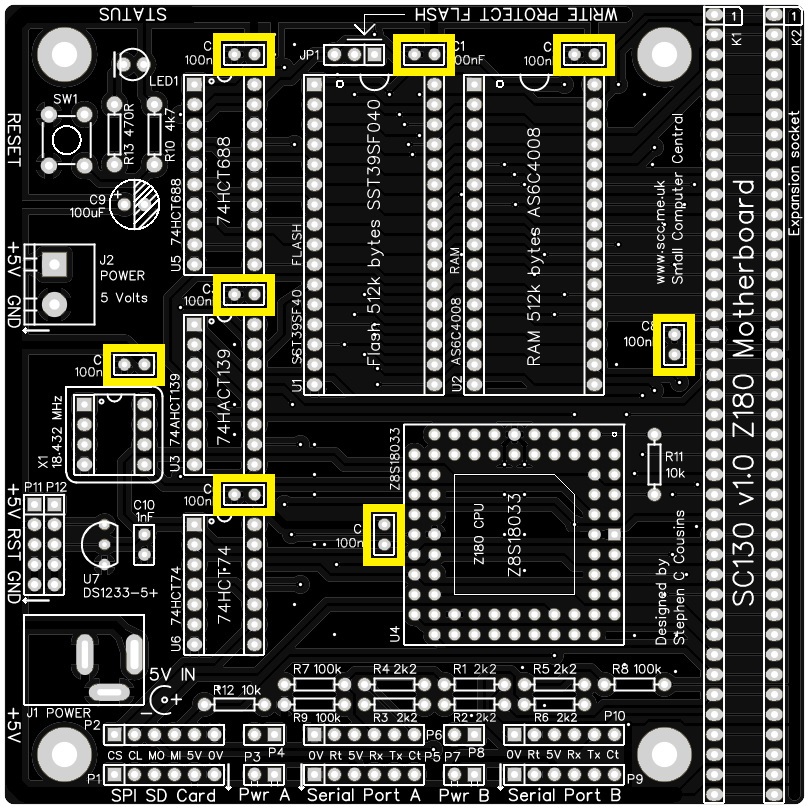 SC130 – Z180 Motherboard | Small Computer Central