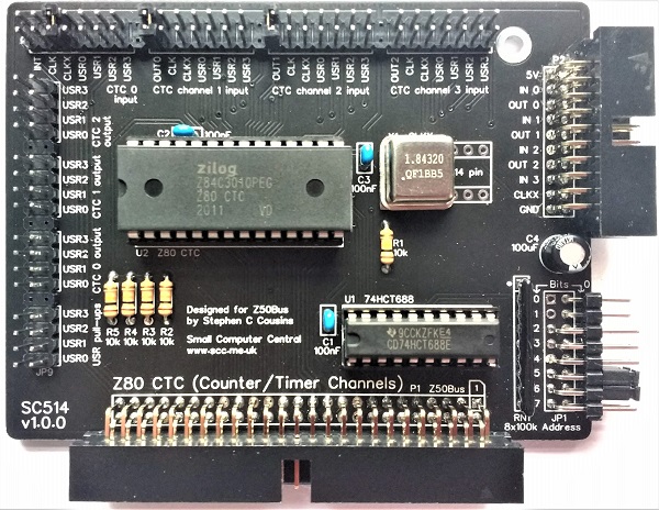 SC514 – Z80 CTC Card (Z50Bus) | Small Computer Central