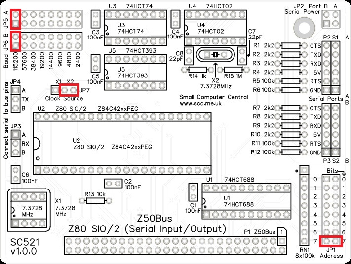 SC521 – Z80 SIO/2 Card (Z50Bus) | Small Computer Central