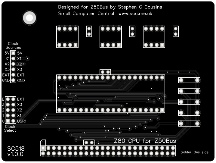 SC518 – Z80 CPU Card (Z50Bus) | Small Computer Central