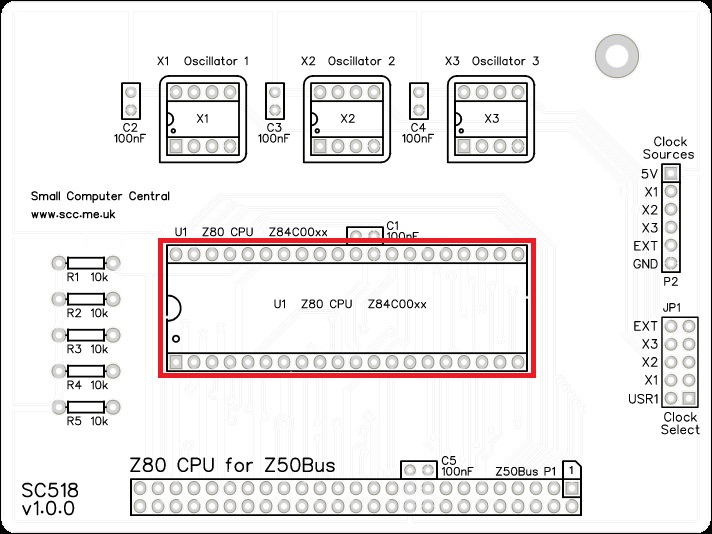 SC518 – Z80 CPU Card (Z50Bus) | Small Computer Central