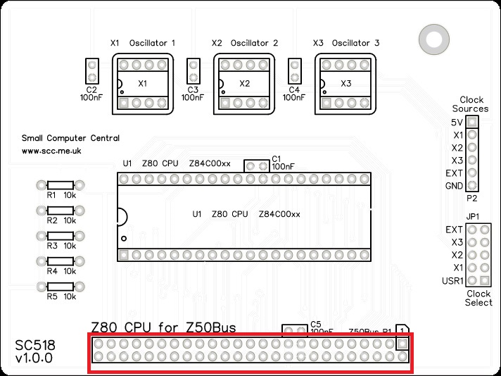 SC518 – Z80 CPU Card (Z50Bus) | Small Computer Central