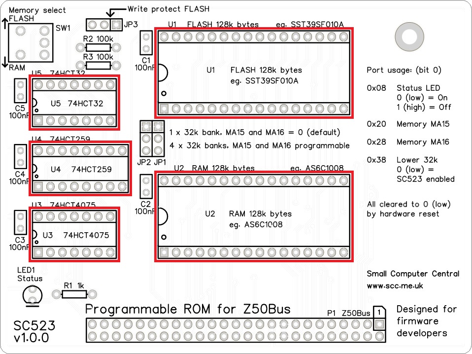 SC523 – Z80 Programmable 'ROM' Card (Z50Bus) | Small Computer Central
