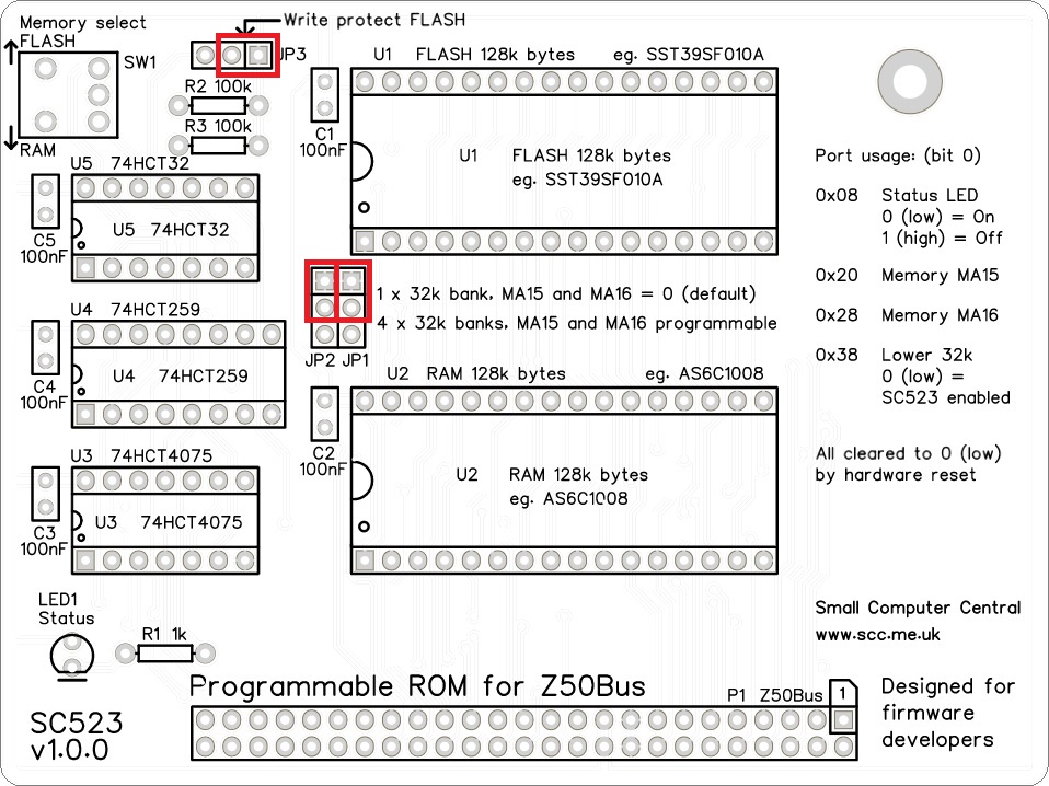SC523 – Z80 Programmable 'ROM' Card (Z50Bus) | Small Computer Central