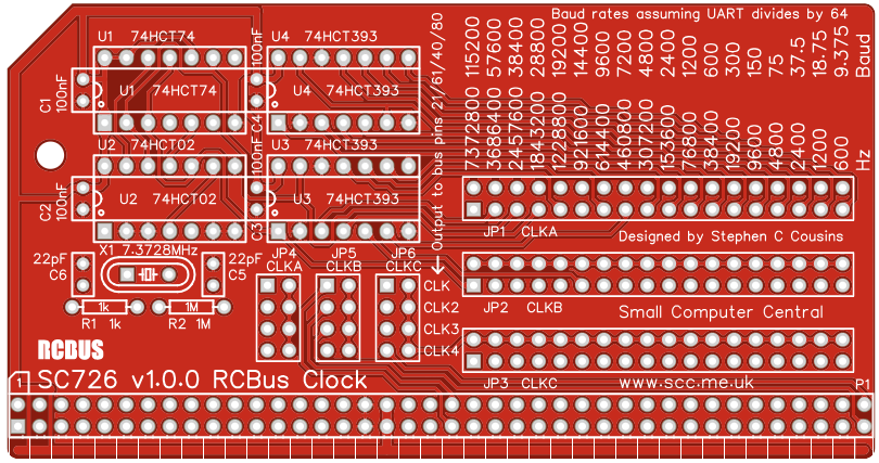 SC726 – RCBus Clock Module | Small Computer Central